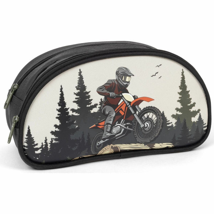 Louis Garneau Carrying Case Pencil - Dark Gray - Motocross Rider - 5.12" (130 mm) Height x 9.45" (240 mm) Width x 2.76" (70 mm) Depth - 2.20 L Volume Capacity - 1 Each