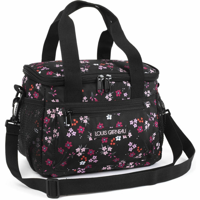 Louis Garneau Lunch Box - Floral Collection - 8.50 L Capacity - Large - Floral pattern - Black - Polyester