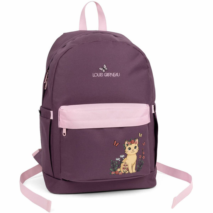 Louis Garneau Carrying Case (Backpack) School - Pink - Polyester Body - Waist Strap, Chest Strap, Shoulder Strap - 16.54" (420 mm) Height x 11.81" (300 mm) Width x 5.91" (150 mm) Depth - 19 L Volume Capacity - 1 Each