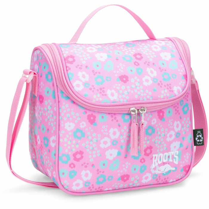 Roots Lunch Bag - 5 L Capacity - Ditzy Floral Pink Pattern - 600D Polyester