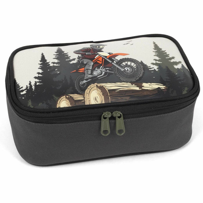 Louis Garneau Carrying Case Pencil - Dark Gray - Motocross Rider - 5.51" (140 mm) Height x 8.66" (220 mm) Width x 3.15" (80 mm) Depth - 2.50 L Volume Capacity - 1 Each