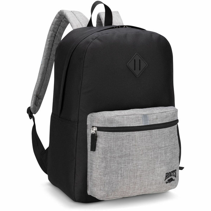 Roots Carrying Case (Backpack) for 15.6" Notebook - Black, Gray - Rain Resistant - Polyester Body - Shoulder Strap - 7" (177.80 mm) Height x 12.75" (323.85 mm) Width x 17.50" (444.50 mm) Depth - 34 L Volume Capacity - 1 Each