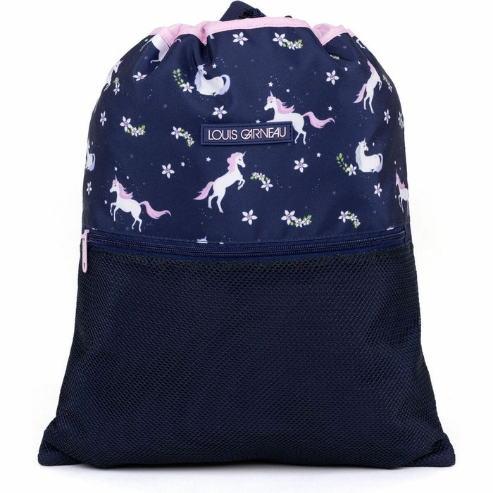 Louis Garneau Carrying Case (Tote) Gym - Blue - Unicorn Pattern - 16.54" (420 mm) Height x 14.96" (380 mm) Width x 0.39" (10 mm) Depth - 16 L Volume Capacity - 1 Each