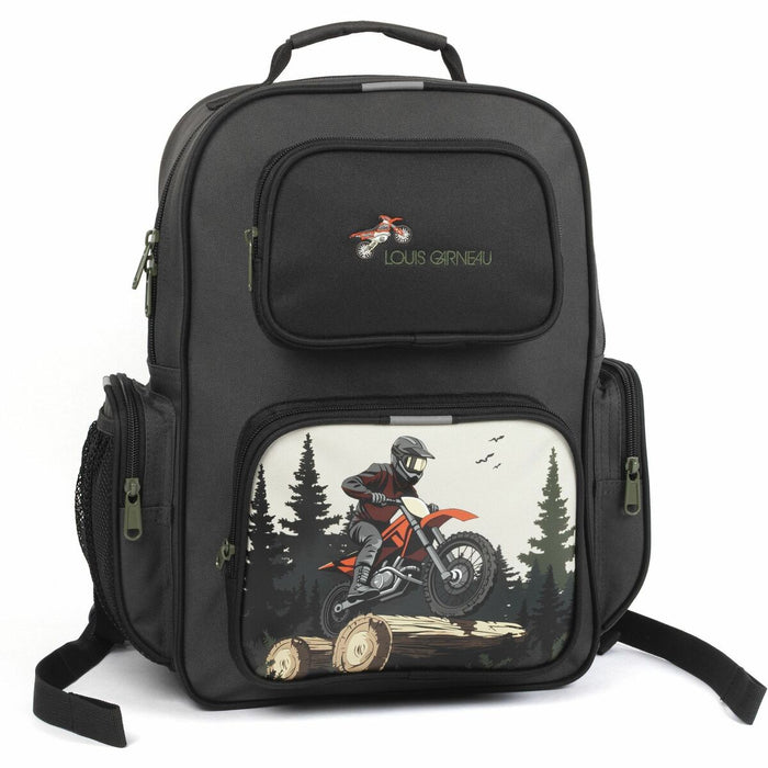 Louis Garneau Carrying Case (Backpack) School - Dark Gray - Motocross Rider - Shoulder Strap, Waist Strap, Chest Strap - 16.54" (420 mm) Height x 11.81" (300 mm) Width x 6.30" (160 mm) Depth - 20 L Volume Capacity - 1 Each