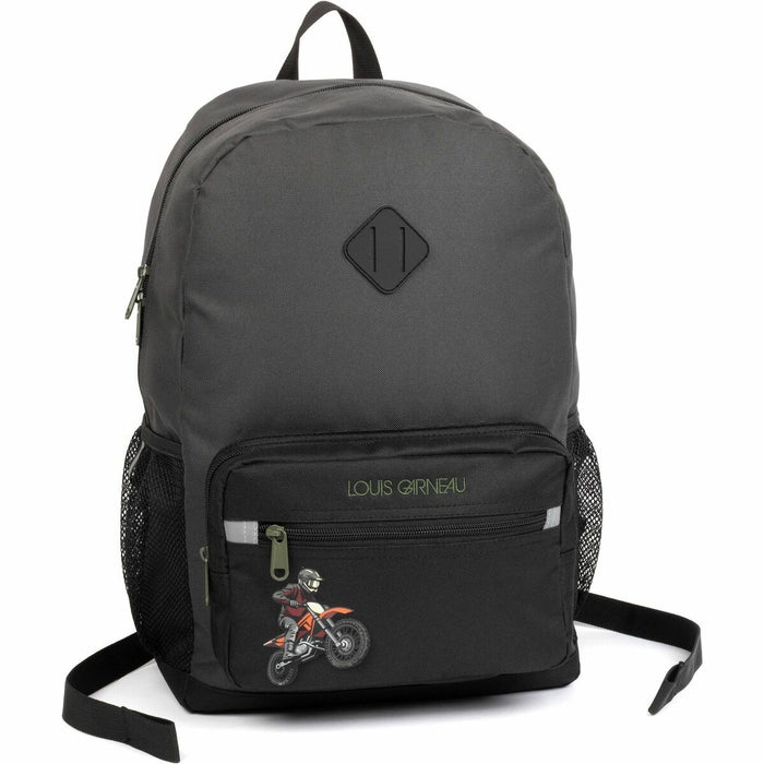 Louis Garneau Carrying Case (Backpack) School - Dark Gray - Motocross Rider - Shoulder Strap, Waist Strap, Chest Strap - 16.54" (420 mm) Height x 11.81" (300 mm) Width x 5.91" (150 mm) Depth - 19 L Volume Capacity - 1 Each