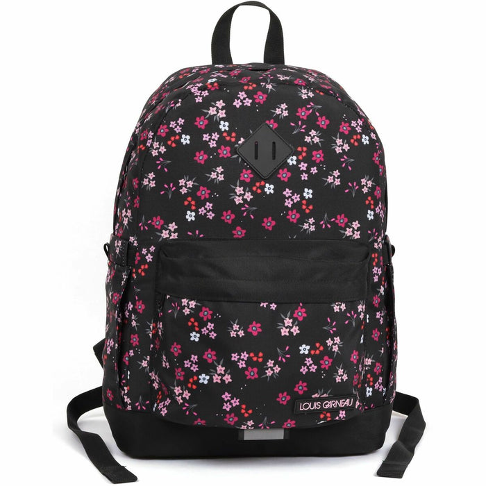 Louis Garneau Carrying Case (Backpack) School - Black - Polyester Body - Floral Pattern - Chest Strap, Shoulder Strap - 16.93" (430 mm) Height x 11.81" (300 mm) Width x 5.91" (150 mm) Depth - 19.25 L Volume Capacity - 1 Each