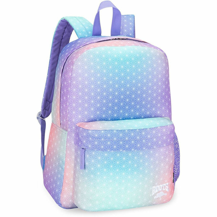 Roots Carrying Case (Backpack) School - Multicolor - Rain Resistant - Polyester, Fabric Body - Multicolored Gradient Pattern - Shoulder Strap, Handle - 11.81" (300 mm) Height x 15.94" (405 mm) Width x 4.72" (120 mm) Depth - 22.50 L Volume Capacity - 1 Eac