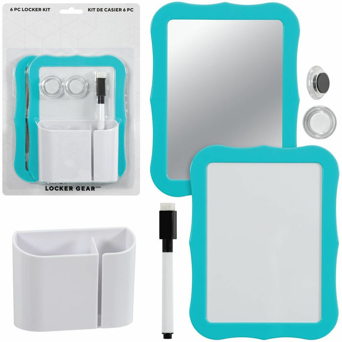 Merangue Teal Plastic Locker Accessory Kit - 12 / Pack