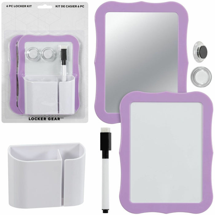 Merangue Purple Plastic Locker Accessory Kit - 12 / Pack