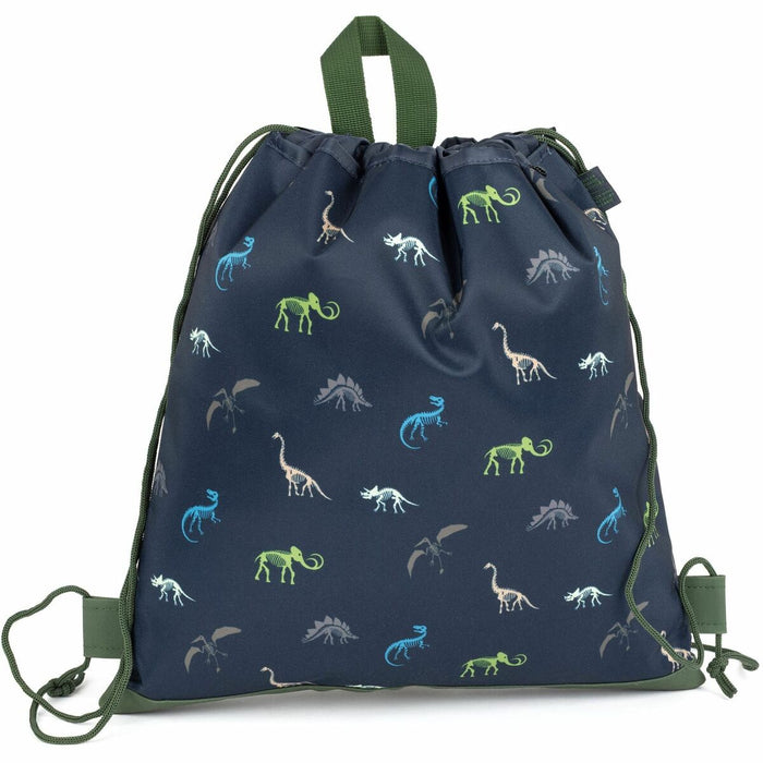 EXECO Carrying Case (Tote) School - Dinosaur Pattern - 14.96" (380 mm) Height x 13.39" (340 mm) Width x 0.39" (10 mm) Depth - Small Size - 13 L Volume Capacity - 1 Each