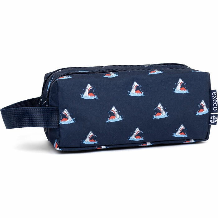 EXECO Carrying Case Pencil - Polyethylene Terephthalate (PET) Body - Shark Pattern - Handle - 3.94" (100 mm) Height x 7.87" (200 mm) Width x 3.94" (100 mm) Depth - 2 L Volume Capacity - 1 Each