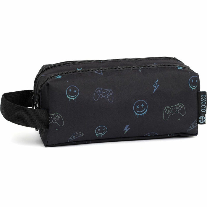 EXECO Carrying Case Pencil - Polyethylene Terephthalate (PET) Body - Gaming Pattern - Handle - 3.94" (100 mm) Height x 7.87" (200 mm) Width x 3.94" (100 mm) Depth - 2 L Volume Capacity - 1 Each