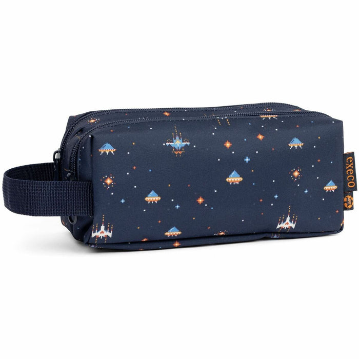 EXECO Carrying Case Pencil - Polyethylene Terephthalate (PET) Body - Rocket Pattern - Handle - 3.94" (100 mm) Height x 7.87" (200 mm) Width x 3.94" (100 mm) Depth - 2 L Volume Capacity - 1 Each