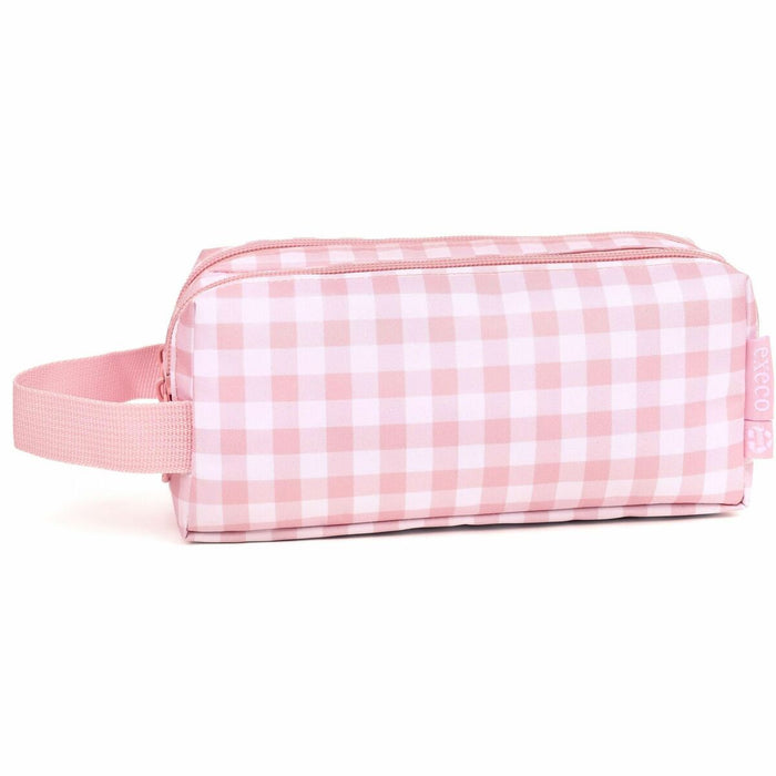 EXECO Carrying Case Pencil - Polyethylene Terephthalate (PET) Body - Check Pattern - Handle - 3.94" (100 mm) Height x 7.87" (200 mm) Width x 3.94" (100 mm) Depth - 2 L Volume Capacity - 1 Each