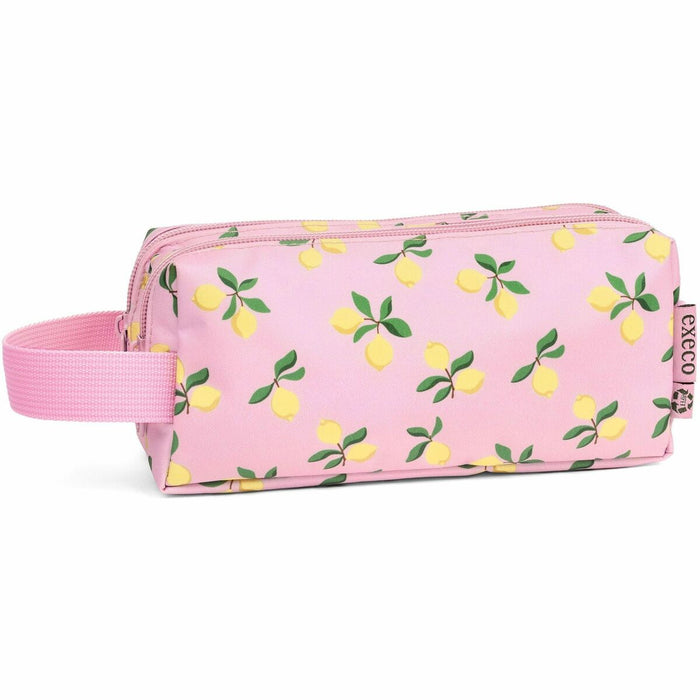 EXECO Carrying Case Pencil - Polyethylene Terephthalate (PET) Body - Lemon Pattern - Handle - 3.94" (100 mm) Height x 7.87" (200 mm) Width x 3.94" (100 mm) Depth - 2 L Volume Capacity - 1 Each
