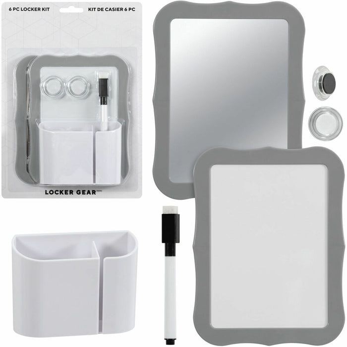 Merangue Grey Plastic Locker Accessory Kit - 12 / Pack