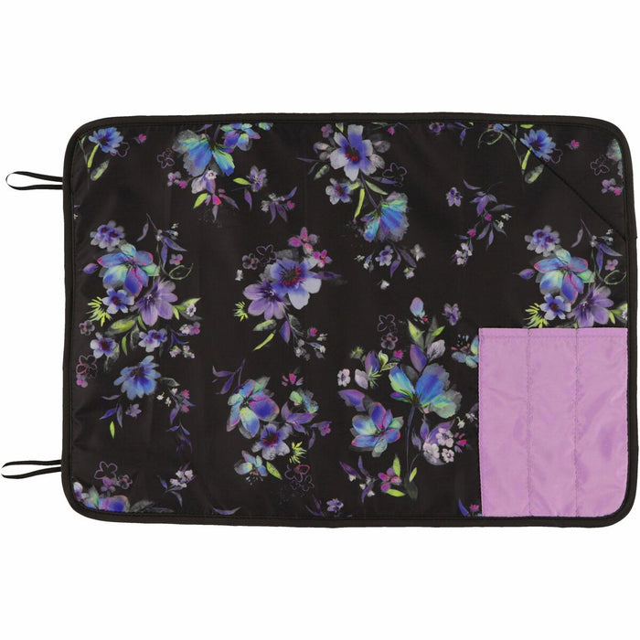 NANO Carrying Case (Pouch) Utensil - Blue, Purple - Water Resistant - Polyester Body - Floral Pattern - 11.81" (300 mm) Height x 16.54" (420 mm) Width - 1 Each