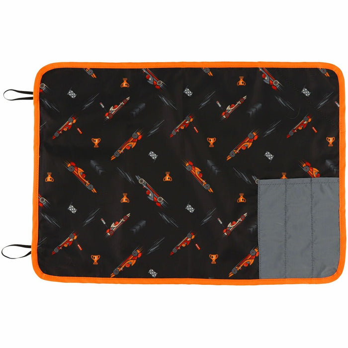 NANO Carrying Case (Pouch) Utensil - Black, Gray - Water Resistant - Polyester Body - Race-car Pattern - 11.81" (300 mm) Height x 16.54" (420 mm) Width - 1 Each