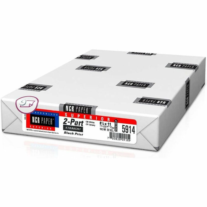 Spicers Copy Paper - Letter - 8 1/2" (215.90 mm) x 11" (279.40 mm) - Reverse Sequence - White, Canary - 5000 / Box