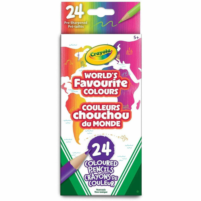 Crayola Super Tips Coloured Pencils - Assorted Lead - 24 / Pack