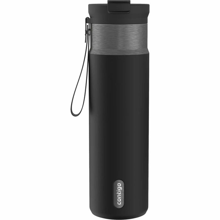 Contigo Dual Sip Bottle - 709.76 mL - Licorice Gunmetal - Stainless Steel, Metal