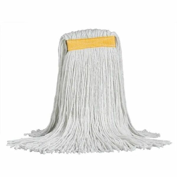 M2 Professional 16 oz Dura-Pro Cut-End Mop - Narrow Band - Cut Ends, Narrow Headband, Absorbent, 4-ply, Durable, Heavy Duty - Synthetic Yarn, Rayon, Synthetic Fiber, Polyester Mesh - White - 16 oz (453.59 g) - 1 Each