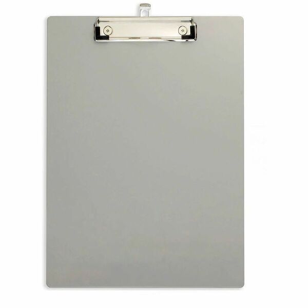 Officemate Magnetic Clipboard - Storage for Paper, Document - 9" (228.60 mm) x 12 1/2" (317.50 mm) Sheet Size - Aluminum - Gray - 1 Each