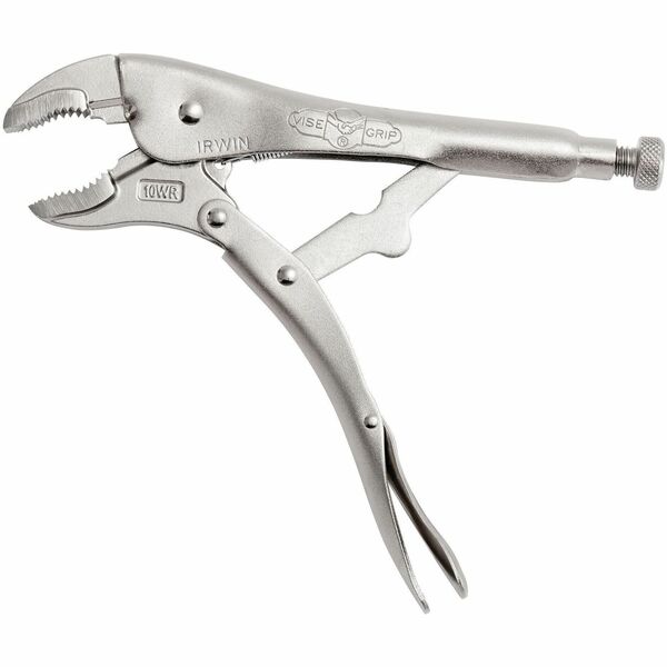 Vise-Grip The Original Curved Jaw Locking Pliers With Wire Cutter - 10" (254 mm) Length - Alloy Steel - Curved Jaw, Jaw Locking, Heat Treated, Durable - 1 Each