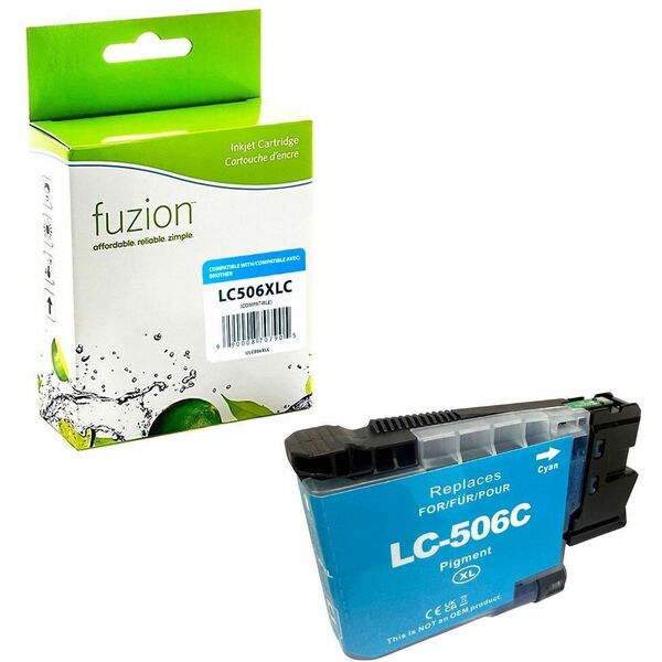 Fuzion High Yield Inkjet Ink Cartridge - Alternative for Brother LC506XL (LC506XLCS) - Cyan - 1 Each - 1500 pages