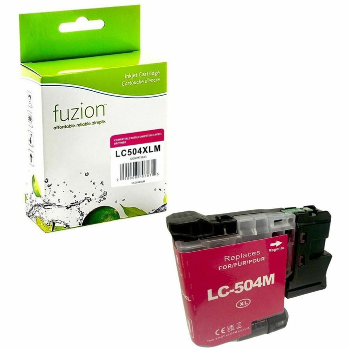 Fuzion High Yield Inkjet Ink Cartridge - Alternative for Brother LC504XLM (LC504XLMS) - Magenta - 1 Each - 1000 pages