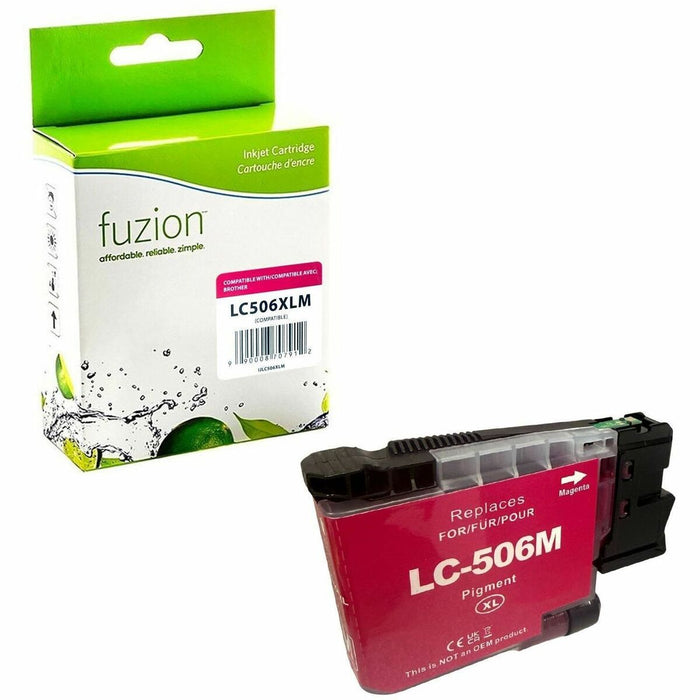 Fuzion High Yield Inkjet Ink Cartridge - Alternative for Brother LC506XL (LC506XLMS) - Magenta - 1 Each - 1500 pages