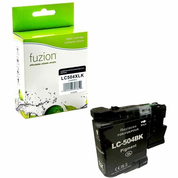 Fuzion Inkjet Ink Cartridge - Alternative for Brother LC504XLKS - Black - 1 Each - 1500 pages