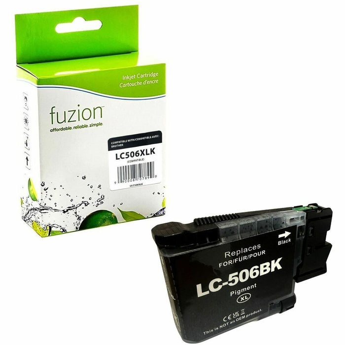 Fuzion High Yield Inkjet Ink Cartridge - Alternative for Brother LC506XL (LC506XLKS) - Black - 1 Each - 2500 pages