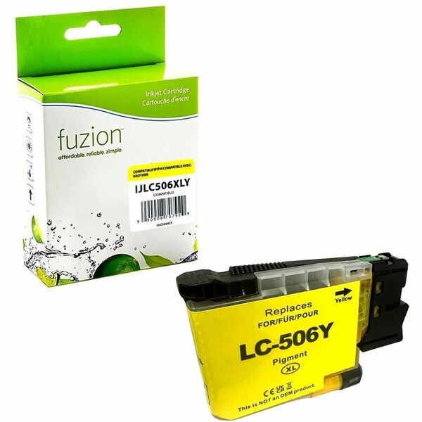 Fuzion High Yield Inkjet Ink Cartridge - Alternative for Brother LC506XL (LC506XLYS) - Yellow - 1 Each - 1500 pages