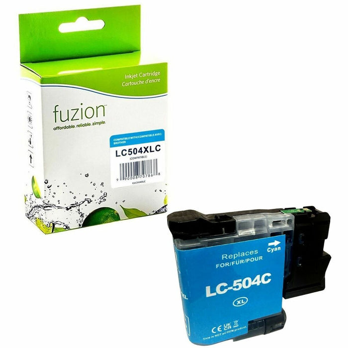 Fuzion Inkjet Ink Cartridge - Alternative for Brother LC504XLCS - Cyan - 1 Each - 1000 pages