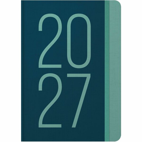 Letts Planner - Multilingual - Weekly - 12 Month - January 2027 to December 2027 - A5 - 5 7/8" (149.35 mm) x 8 1/4" (209.55 mm) Sheet Size - White Sheet - Teal - 1 Each