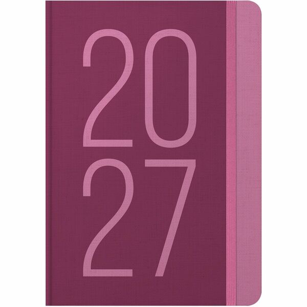 Letts Planner - Multilingual - Weekly - 12 Month - January 2027 to December 2027 - A5 - 5 7/8" (149.35 mm) x 8 1/4" (209.55 mm) Sheet Size - White Sheet - Pink - 1 Each