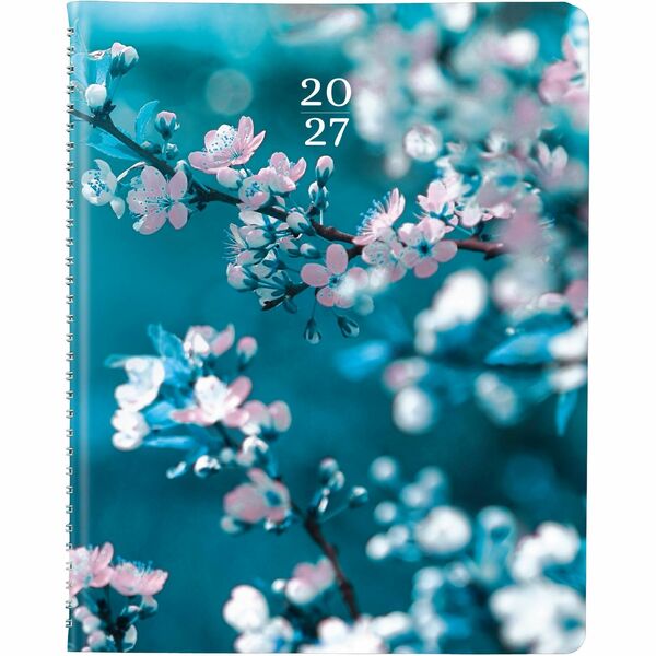 Blueline Appointment Book/Planner - Bilingual - 12 Month - January 2027 to December 2027 - 7:00 AM to 8:45 PM - Monday - Friday, 7:00 AM to 4:45 PM - Saturday - 10 3/4" (273.05 mm) x 8 1/2" (215.90 mm) Sheet Size - Twin Wire - Paper - 1 Each