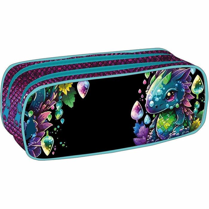 Butterfly Carrying Case Pencil - Nylon Body - Dragon motif - 3.15" (80 mm) Height x 8.66" (220 mm) Width - 1 Each