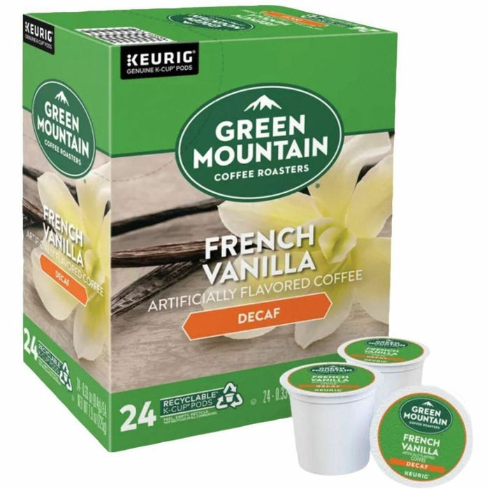 Green Mountain Coffee K-Cup Coffee - Light - K-Cup - French Vanilla - Decaffeinated - 24 / Box