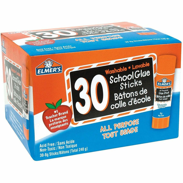 Elmer's All Purpose Washable School Glue Sticks - 0.28 oz (8 g) - 30 / Box