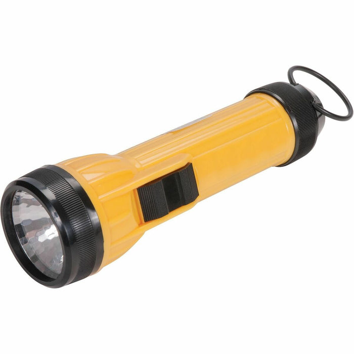 Aurora Tools AFL100 LED Flashlight 35 Lumens Hi-Viz - LED - 35 lm Lumen - 2 x D - Battery Rechargeable - Battery - Polypropylene, Plastic - Grease Resistant, Chemical Resistant, Shatter Proof, Drop Resistant - Yellow - 1 Each