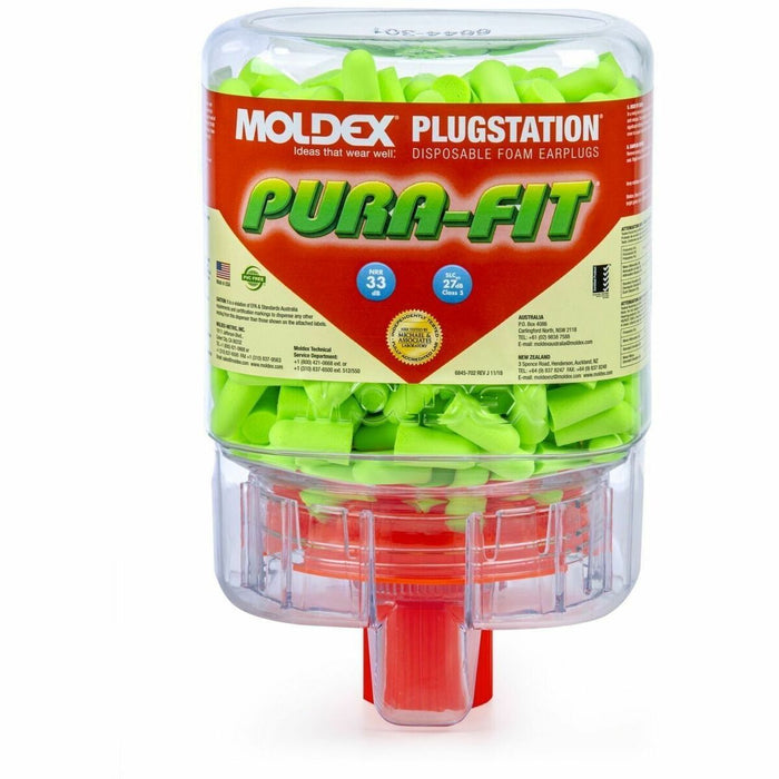 Moldex Earplug Dispenser Pura-Fit Uncorded - Automotive, Construction, Military Maintenance, Mining, Oil & Gas, Pharmaceutical, Transportation, Agriculture, Utility - 250 / Box