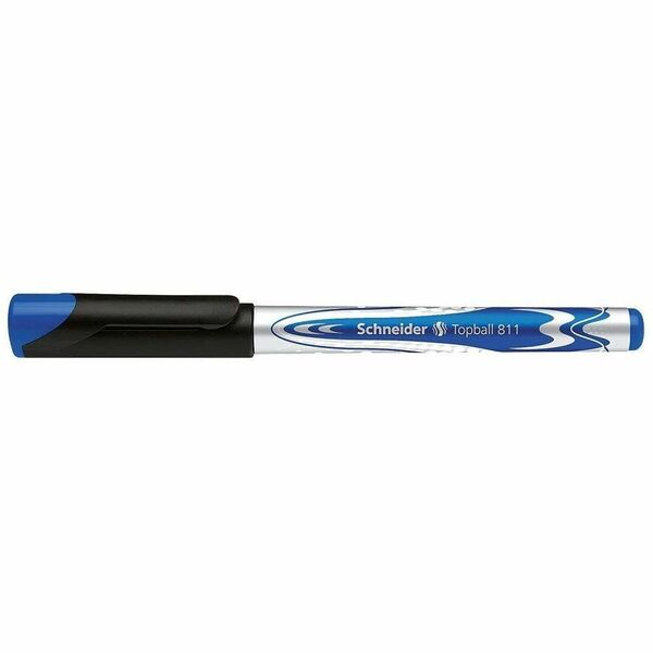Schneider Topball 811 Rollerball 0.5mm - 0.5 mm (0.02") Medium, Conical Pen Point - Refillable - Blue Ink - Stainless Steel Tip - Writing - 1 Each
