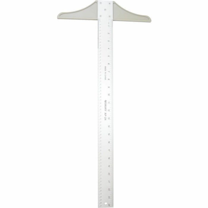 Westcott Graduated T-Square, Aluminum, 24" (AP-24) - Aluminum, Plastic - 1 Each