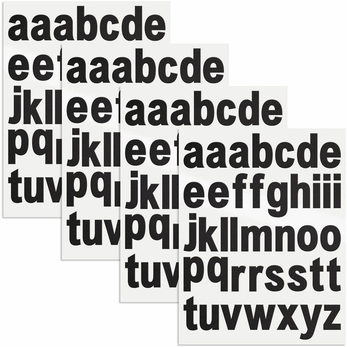Avery&reg; Pre-Cut Vinyl Lowercase Letters - Lowercase Letters Shape - Permanent Adhesive, Precut, Long Lasting, Water Proof, Durable, Weather Resistant, Fade Resistant - Black - Vinyl - 4 / Pack