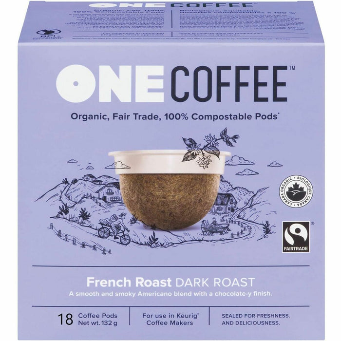OneCoffee K-Cup French Roast - Dark - K-Cup - French Roast - 18 / Box
