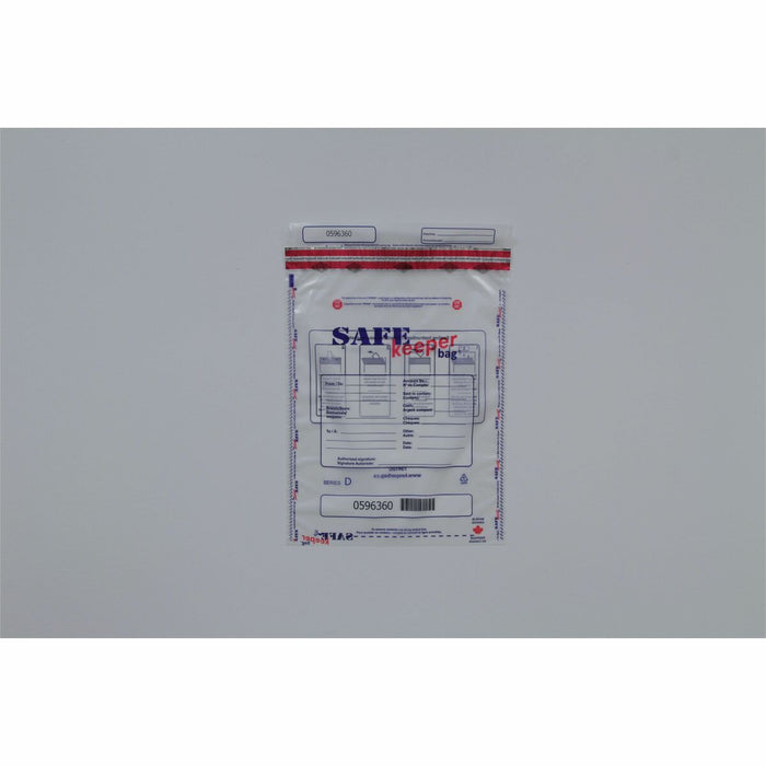keeperbag 12x16 SAFE keeperbag™ Security Deposit Bag - Clear - 16" (406.40 mm) Length x 12" (304.80 mm) Width - Seal Closure - Clear - Plastic, Polyethylene - Transporting, Bank, Commercial, Deposit, Currency Handling - 500 / Pack