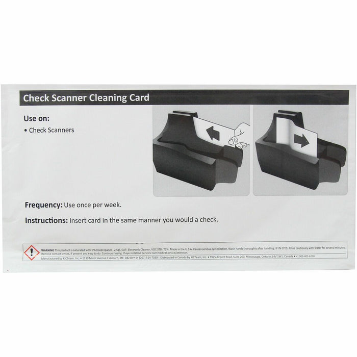 Northern Specialty Supplies Check Scanner Cleaning Card - For Check Scanner - Dust Resistant - 25 / Pack