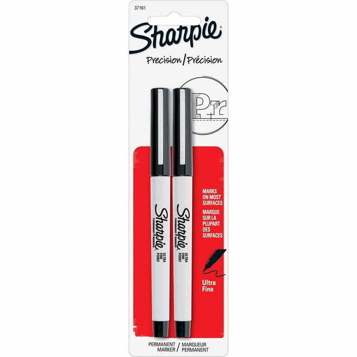 Sharpie Ultra Fine Point Permanent Marker - Ultra Fine Marker Point - Black Ink - 2 / Pack